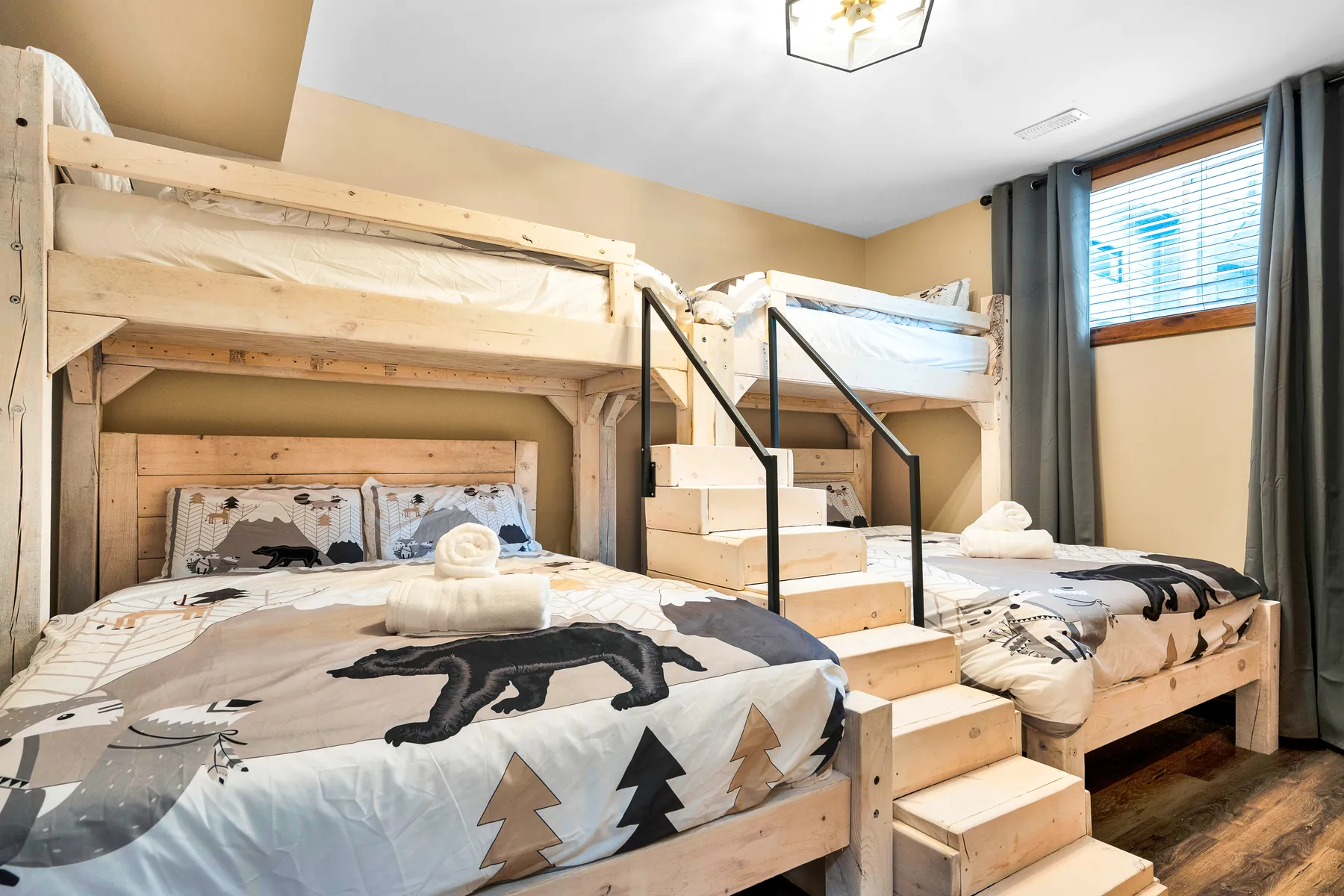 High capacity vacation rental bedroom